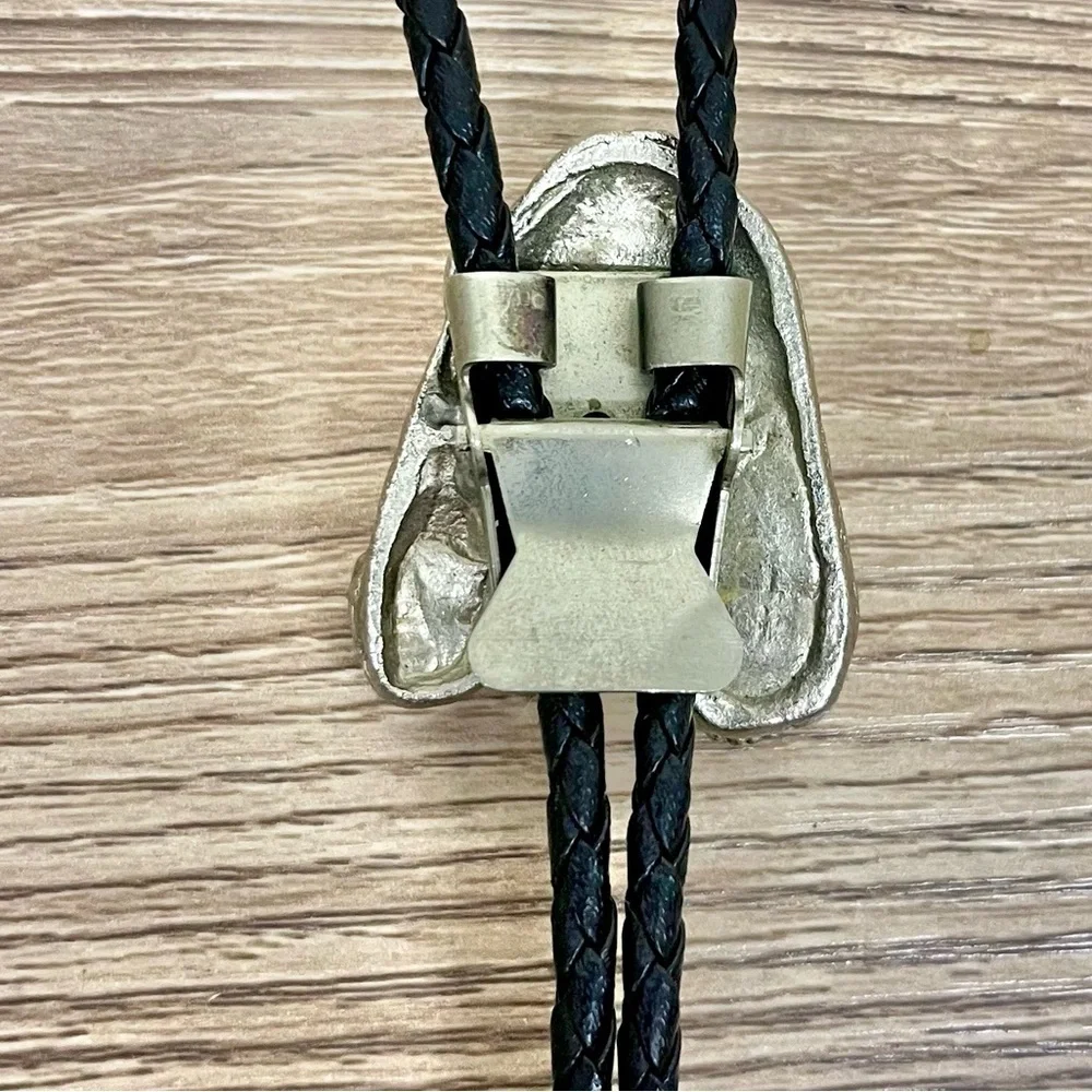 Silver Bear Vintage Western Rodeo Bolo Tie